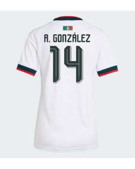 Billige Fotballdrakt Mexico Armando Gonzalez #14 Replika Bortedrakt Dame VM 2026 Kortermet Billige Fotballdrakt Mexico Armando Gonzalez #14 Replika Bortedrakt Dame VM 2026 Kortermet